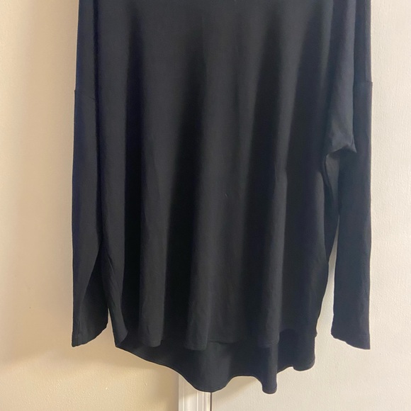 Eileen Fisher black funnel neck tunic top 2X - Picture 5 of 8